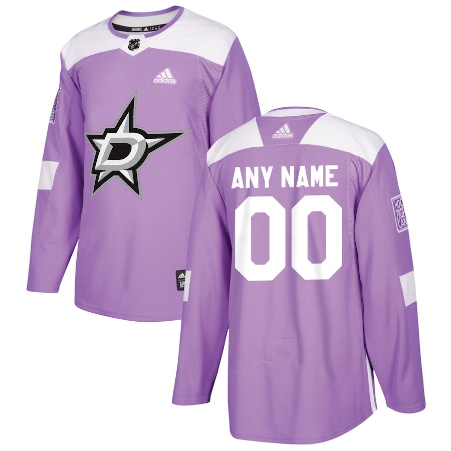 Men NHL adidas Dallas Stars Black 2018 Hockey Fights Cancer Custom Practice Jersey->customized nhl jersey->Custom Jersey